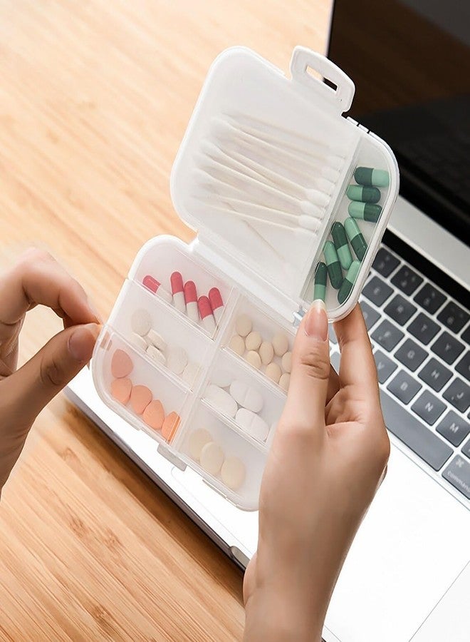 PRAMANTA Pill Organizer Case Portable Pill Box 8 Compartments Multi-Purpose Storage Box for Jewelry, Earrings, Craft Beads, Screws and Other Small Objects (1Pcs) - Image 4